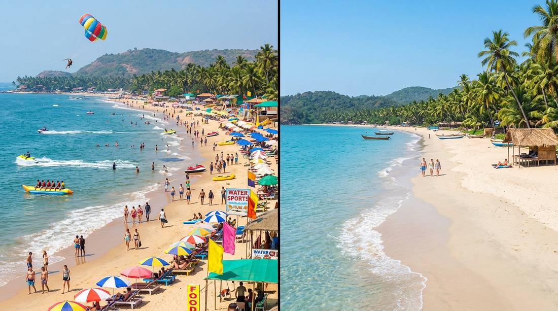 North Goa vs South Goa comparison for car rental road trip